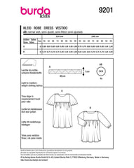 Schnittmuster burda kids - Kleid 9201