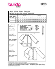 Schnittmuster burda kids - Jacke 9203