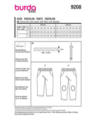 Schnittmuster burda kids - Hose 9208