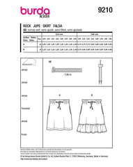 Schnittmuster burda kids - Rock 9210