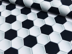 Baumwoll Popeline Digital Fußball