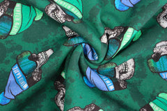 Reststück: 0,70m Alpenfleece Digital Skulls Winter Game