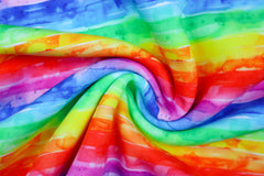 Sweatshirtstoff Digital Rainbow Batik