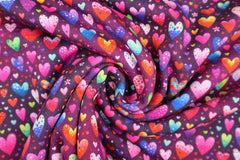 Alpenfleece Digital Bunte Herzen