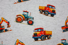 Alpenfleece Digital Fabio Fahrzeuge - orange