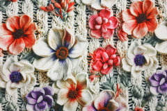 Alpenfleece Digital Knitted & Flowers - Design 2