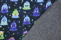 Alpenfleece Digital Flubber Ghost - dunkelblau