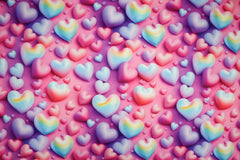 Alpenfleece Digital Herzen 3D Optik