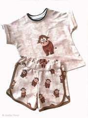 French Terry Holy Cow by mrs. Mint Design - 172 apricot