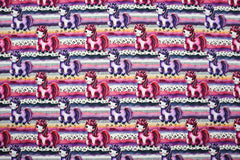 Baumwoll Popeline Digital Cute Pony