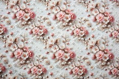 Baumwoll Popeline Digital Flower Pearls