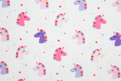 Baumwollstoff Einhörner