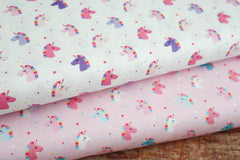 Baumwollstoff Einhörner