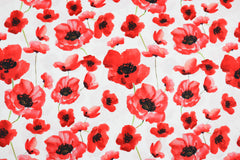 Baumwollstoff Mohnblüten