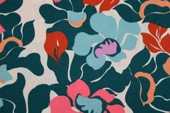 Baumwoll Satin Abstract Flowers