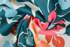 Baumwoll Satin Abstract Flowers