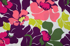 Baumwoll Satin Abstract Flowers