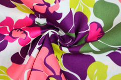 Baumwoll Satin Abstract Flowers