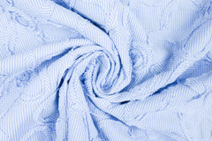 Baumwoll Mix Mini Stripe Babyblue Flower