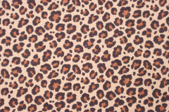 Baumwollstoff Leo Look dunkel beige
