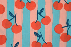 Baumwoll Popeline Cherry Fruit by Poppy - opal/apricot