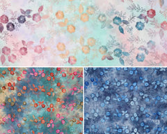 Bestickte Baumwolle Blumen Tie Dye Poppy