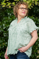 Baumwoll Blumenstickerei Fiona