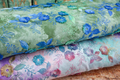 Baumwoll Blumenstickerei Tie Dye Poppy