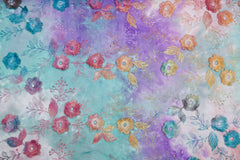 Baumwoll Blumenstickerei Tie Dye Poppy