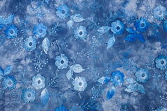 Baumwoll Blumenstickerei Tie Dye Poppy