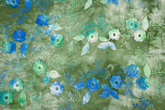 Baumwoll Blumenstickerei Tie Dye Poppy