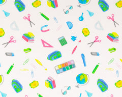 Baumwoll Cretonne Digital School Stuff