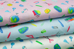 Baumwoll Cretonne Digital School Stuff