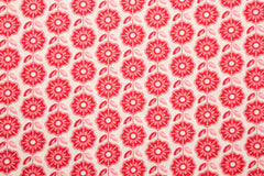 Baumwoll Popeline Retro Geometric Flowers