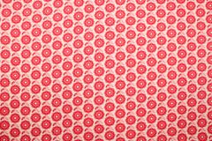 Baumwoll Popeline Retro Geometric Flowers