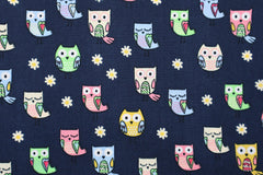 Baumwoll Popeline Little Ones Owls