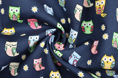 Baumwoll Popeline Little Ones Owls