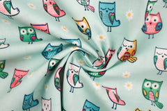 Baumwoll Popeline Little Ones Owls