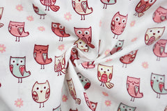 Baumwoll Popeline Little Ones Owls