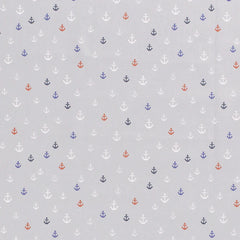 Baumwoll Popeline Nautic Anchor