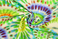 Baumwoll-Stretch Popeline Batik Mandala