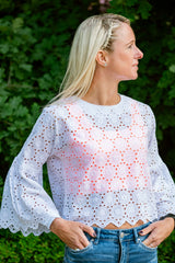 Baumwoll Voile Lochstickerei Mariella