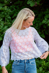 Baumwoll Voile Lochstickerei Mariella