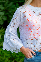 Baumwoll Voile Lochstickerei Mariella