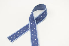 Baumwollband Jeansoptik Punkte