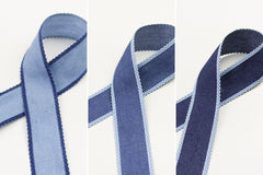 Baumwollband Jeansoptik Uni