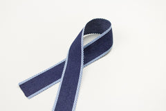 Baumwollband Jeansoptik Uni