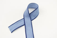 Baumwollband Jeansoptik Uni