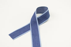 Baumwollband Jeansoptik Uni