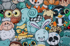 Baumwolljersey Crazy Cute Animals